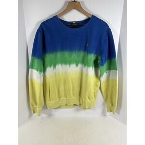 Polo Ralph Lauren Tie Dye Sweatshirt Womens XL Blue Green Crewneck Pony